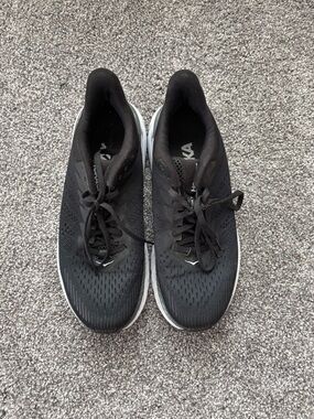 Hoka Women’s Black Athletic Running Shoes with White Midsole